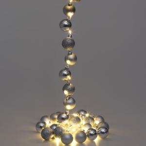 Guirlande lumineuse de Noël 2m boules LED argent