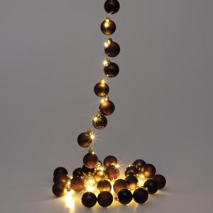 Guirlande lumineuse de Noël 2m boules LED marron