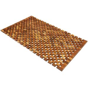 Tapis de bain 80x50cm en bois d'acacia certifié FSC