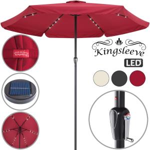 Parasol 3,3m aluminium Athènes éclairage 32 LED