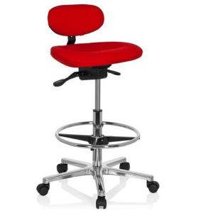 WORK MF - Chaise de comptoir rouge