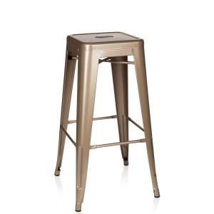 VANTAGGIO HIGH - Tabouret de bar Champagne métallisé