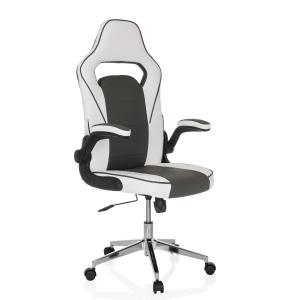 GAME SPORT PRO - Fauteuil Gamer Blanc/Gris Foncé