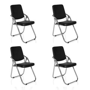 ESTO lot de 4 - Chaise pliante Noir