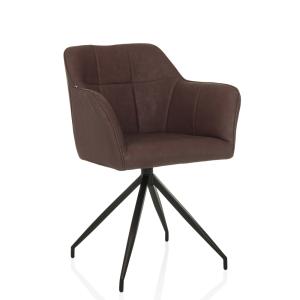 ELVERUM SPU - Chaise de salle à manger Marron Foncé