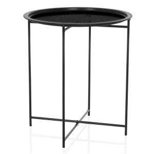 ALLRUND | métal avec motif perforé - Table d'appoint Noir