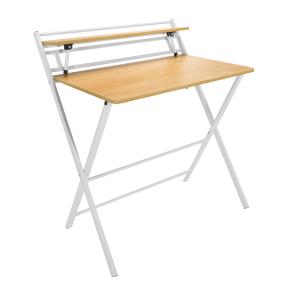 EASY CLAP | 92x84 - Bureau pliant Chêne Clair/Blanc