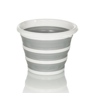 CLEAN SILR | 10 L - Conteneur pliable Gris / Blanc