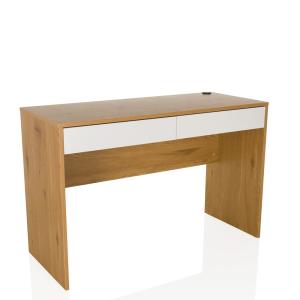 BERGA | 120x50 - Bureau Blanc/Chêne