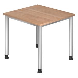 HILO 8 S | Bureau - Noyer 80 x 80 réglable en hauteur