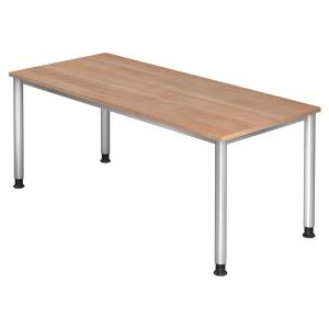 HILO 19 S | Bureau - 180 x 80 Noyer réglable en hauteur