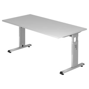 MEGA 16 S | Bureau - 160 x 80 Gris/Argent réglable en haute…