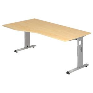 MEGA 18 S | Bureau - 180 x 100 Érable/Argent réglable en ha…