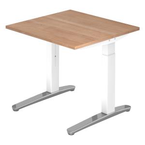 XTRA XB 8 WC | Bureau - Noyer 80 x 80 réglable en hauteur