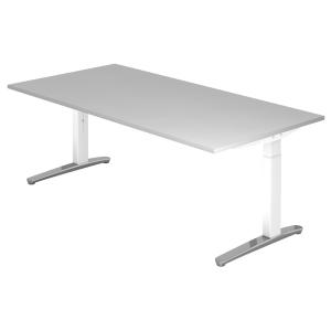 XTRA XB 2E WC | Bureau - Gris 200 x 100 réglable en hauteur