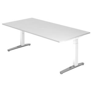 XTRA XB 2E WC | Bureau - Blanc 200 x 100 réglable en hauteu…