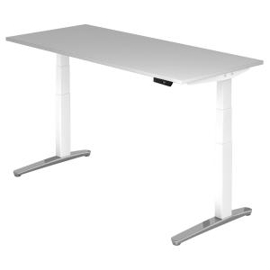 XBHM 19 WC | Bureau - Gris 180 x 80 réglable en hauteur éle…