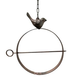 ° Support en métal et en fonte marron 18 x 39.5 cm