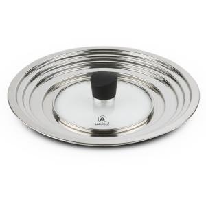 1 couvercle multi dimensions gris en inox 20/24/28 cm