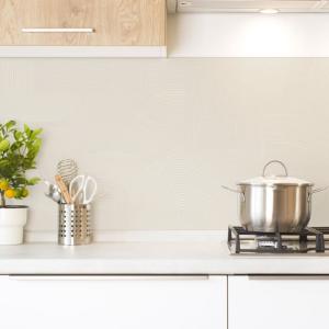 2 bandeaux de crédence cuisine - fond de hotte - Beige: 2x(…