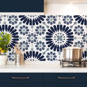 2 bandeaux de crédence cuisine ou fond de hotte Bleu - 2x(1…