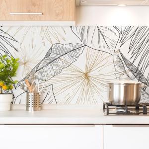 2 crédences de cuisine en aluminium 240x50 cm - Noir et ora…