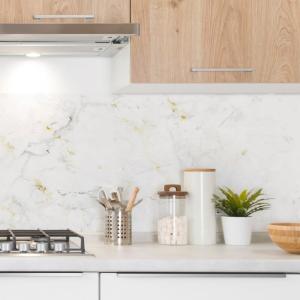 2 crédences de cuisine en aluminium 240x50 cm - Or