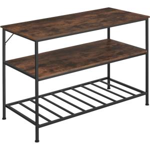 2 étagères de cuisine en panneau aggloméré bois foncé