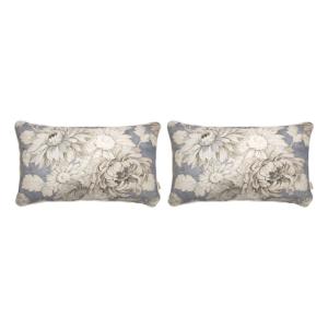 2 Housses de coussin 30X50 cm bleu