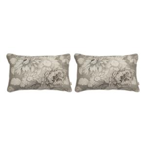 2 Housses de coussin 30X50 cm gris