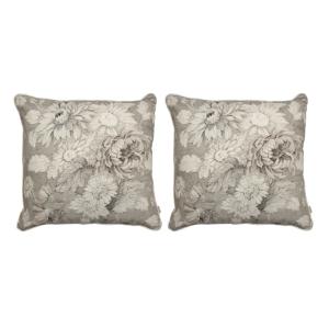 2 Housses de coussin 50X50 cm gris