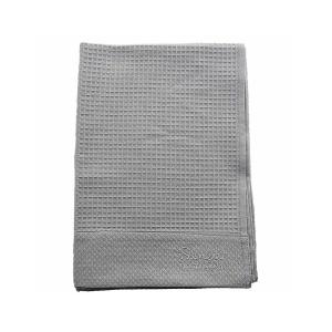 2 serviettes de toilette nid d'abeille Gris Perle 50x100 cm