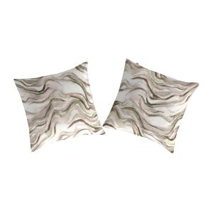 2 taies d'oreiller 65x65 cm beige