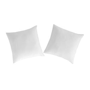 2 taies d'oreiller 80x80 blanc