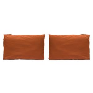 2 Taies d'oreiller en coton 50x75  cm orange foncé