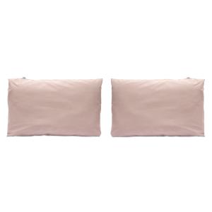 2 Taies d'oreiller en coton 50x75 cm rose