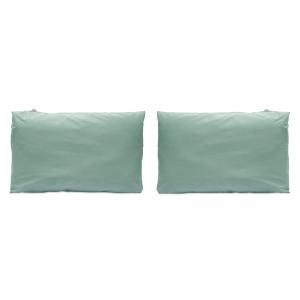 2 Taies d'oreiller en coton 50x75 cm vert