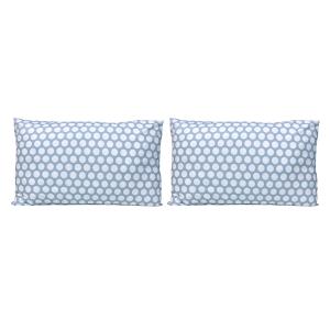 2 Taies d'oreiller en coton bleu 50x75 cm