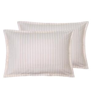 2 taies d'oreiller en percale de coton Ficelle 50x70 cm