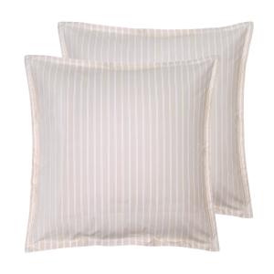 2 taies d'oreiller en percale de coton Ficelle 65x65 cm