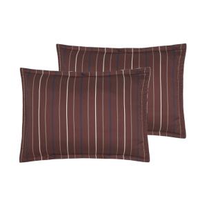 2 taies d'oreiller satin de coton 120 fils Noisette 50x70 cm