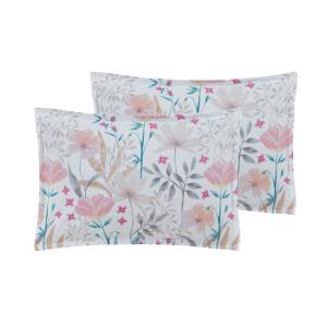 2 taies d'oreillers en percale de coton Poudre 50x70 cm