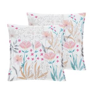 2 taies d'oreillers en percale de coton Poudre 65x65 cm