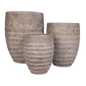 3 Cache pots grandes tailles plante extérieur béton gris 34…