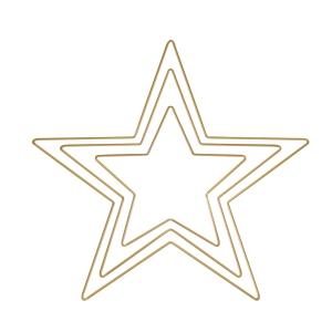 3 étoiles en métal doré 20/ 30/ 40 cm
