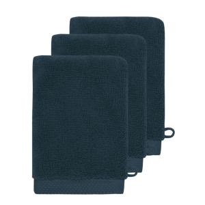 3 gants de toilette 560 g/m² Denim 16x22 cm