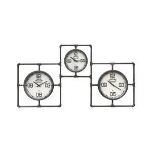 3 grandes horloges murales décoratives vintage salon métal…