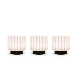 3 lampes à poser tactiles h9cm noir