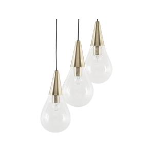3 lampes suspensions laiton
