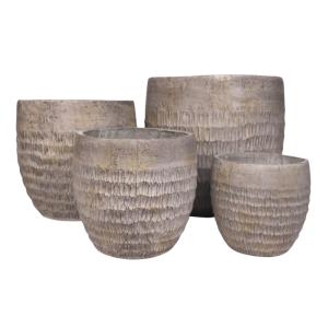 4 Cache pots grandes tailles plante extérieur béton gris 26…